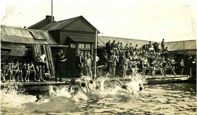Swimming Sports, Western Beach Baths, circa 1927.